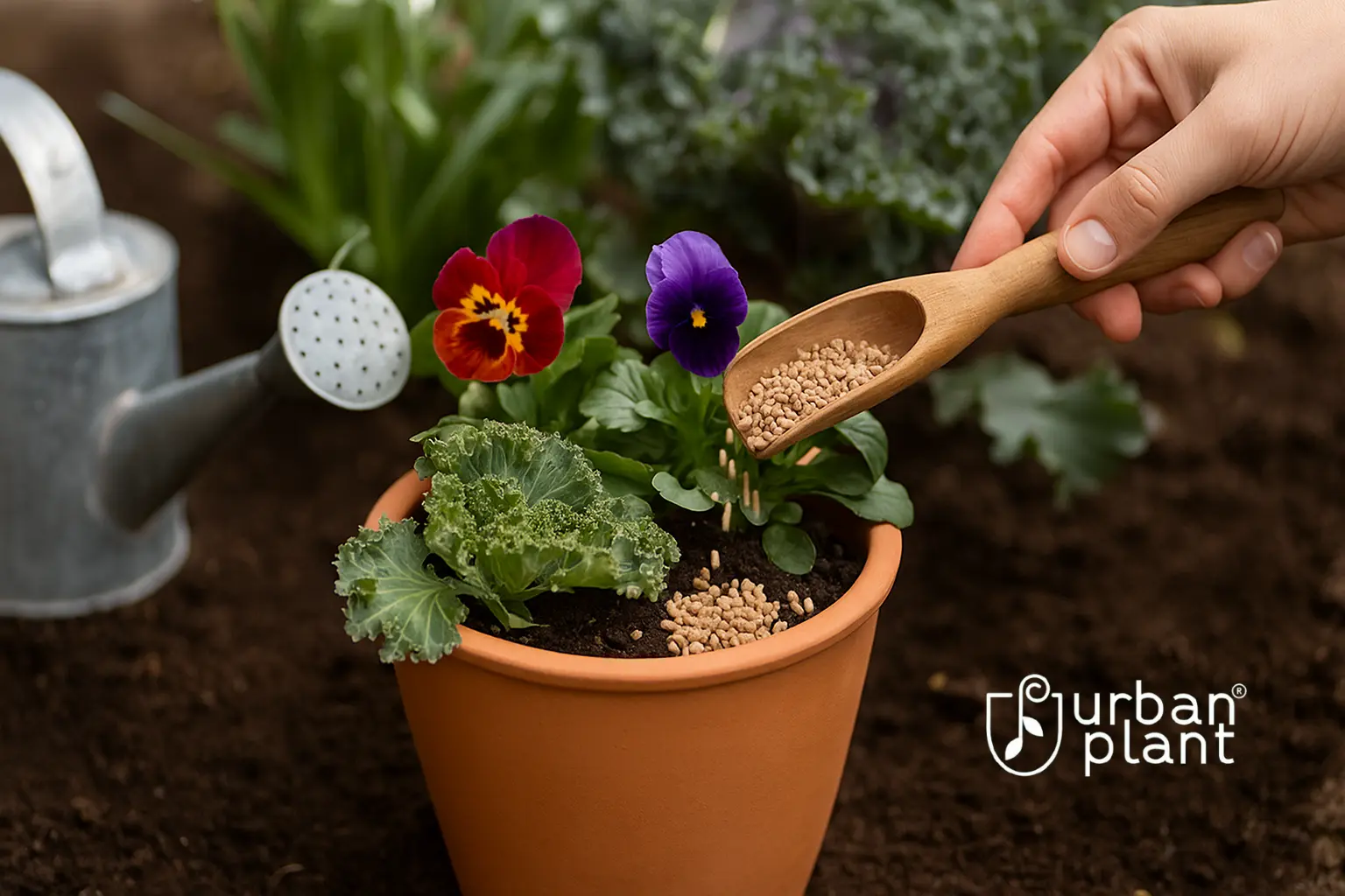 Feeding winter plants key tips – adding organic fertilizer to potted flowers and greens with natural care | Urban Plant